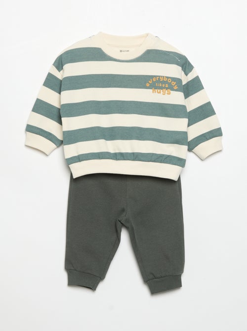 Pack de 2 conjuntos de 2 peças - sweatshirt + calças - Kiabi