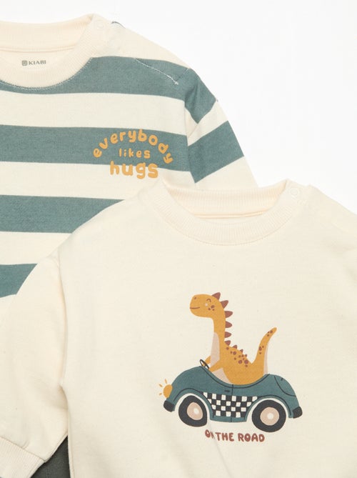 Pack de 2 conjuntos de 2 peças - sweatshirt + calças - Kiabi