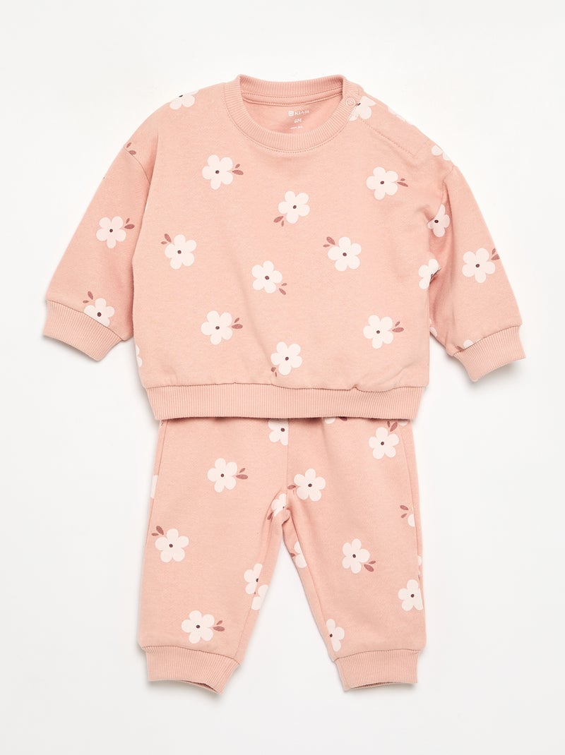 Pack de 2 conjuntos de 2 peças - sweatshirt + calças Branco - Kiabi