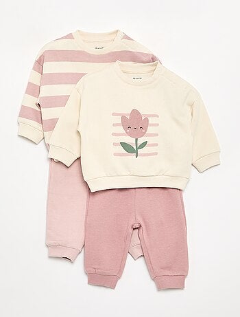 Pack de 2 conjuntos de 2 peças - sweatshirt + calças