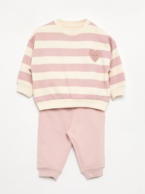 Pack de 2 conjuntos de 2 peças - sweatshirt + calças - Kiabi