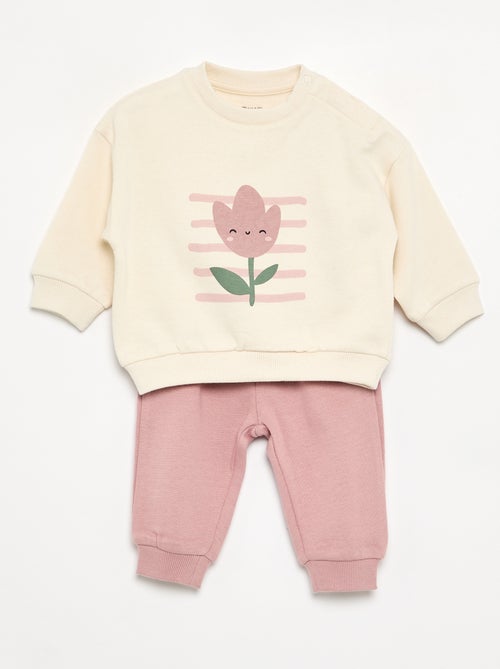Pack de 2 conjuntos de 2 peças - sweatshirt + calças - Kiabi