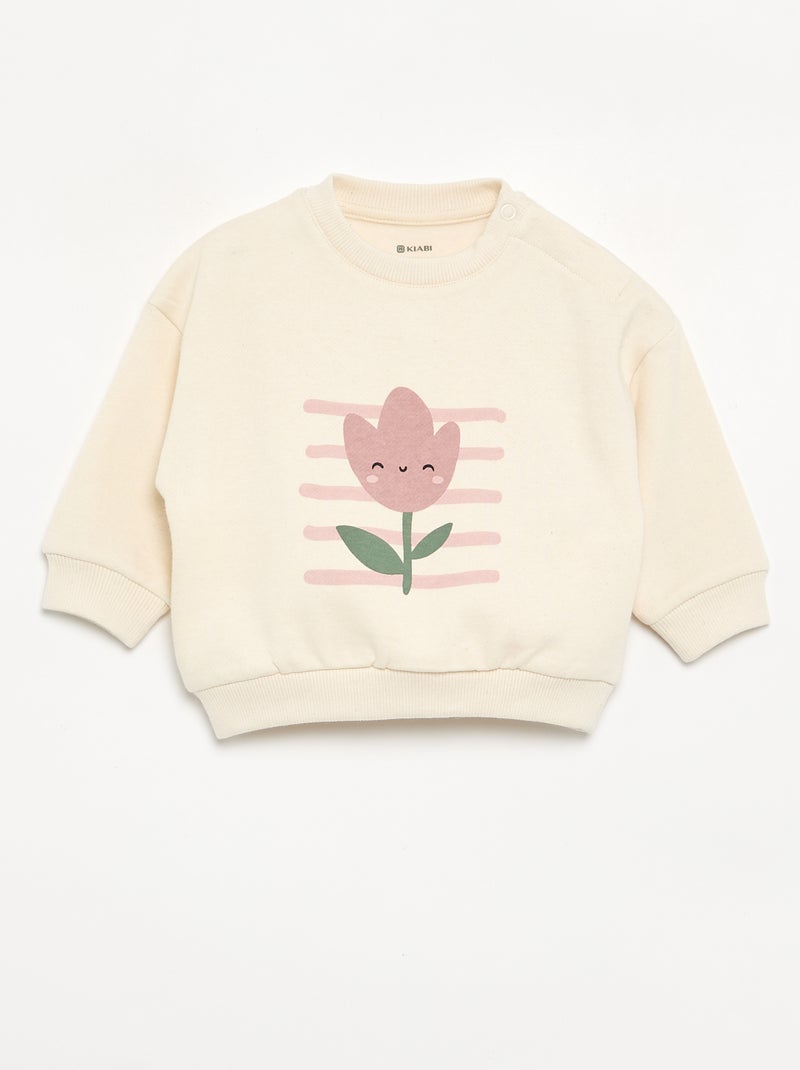 Pack de 2 conjuntos de 2 peças - sweatshirt + calças Branco - Kiabi
