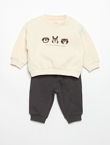 Pack de 2 conjuntos de 2 peças - sweatshirt + calças