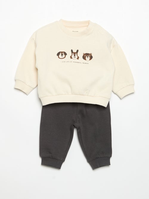 Pack de 2 conjuntos de 2 peças - sweatshirt + calças - Kiabi