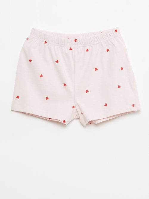 Pack de 2 conjuntos de pijama curto em jersey de algodão - Kiabi