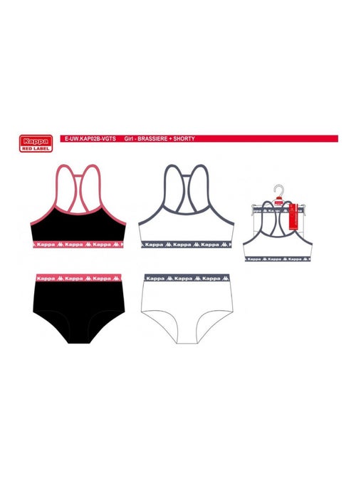 Pack de 2 Conjuntos Lingerie Rapariga KAPPA - Kiabi Pack de 2 Conjuntos Lingerie Rapariga KAPPA - Kiabi