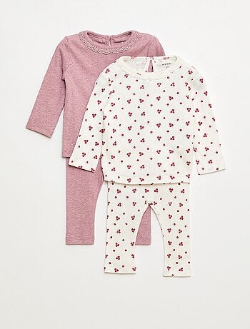 Conjunto de 2 t-shirts + leggings - 2 peças