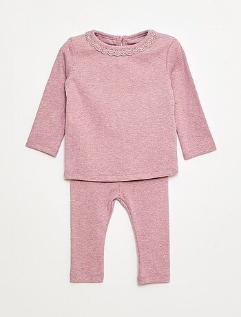 Conjunto de 2 t-shirts + leggings - 2 peças