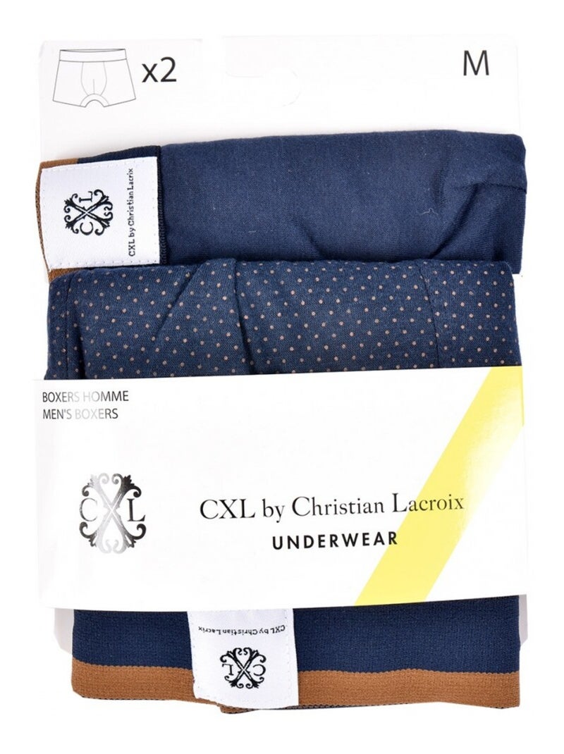 Pack de 2 Cuecas Boxer CXL By LACROIX Azul-marinho - Kiabi