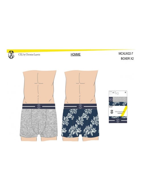Pack de 2 Cuecas Boxer CXL By LACROIX - Kiabi Pack de 2 Cuecas Boxer CXL By LACROIX - Kiabi