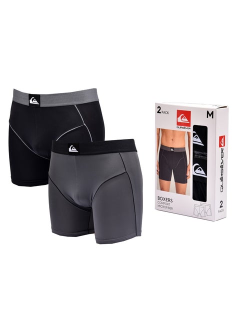 Pack de 2 cuecas boxer Homem Microfibra Desporto QUIKSILVER - Kiabi Pack de 2 cuecas boxer Homem Microfibra Desporto QUIKSILVER - Kiabi