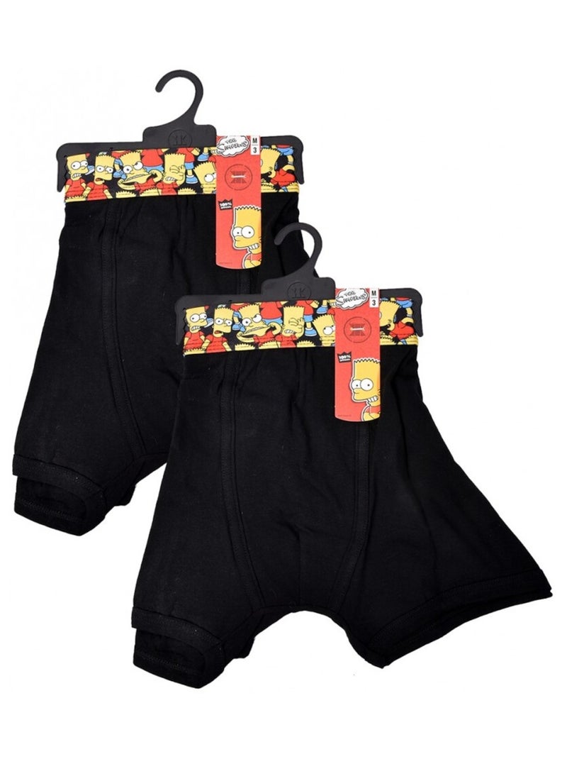 Pack de 2 Cuecas Boxer Homem Simpsons NO PUBLIK Preto - Kiabi