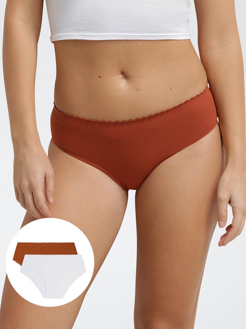 Pack de 2 cuecas 'Dim' 'Body touch' Castanho - Kiabi