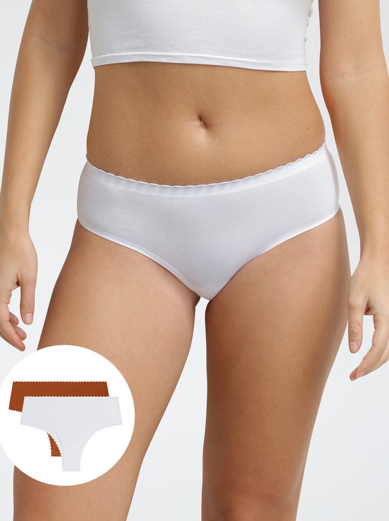 Pack de 2 cuecas 'Dim' 'Body touch' Castanho - Kiabi
