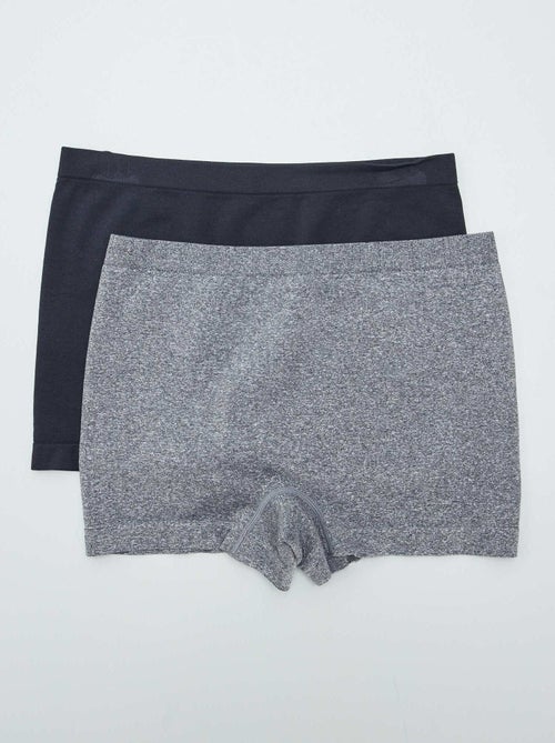 Pack de 2 cuecas shorty sem costura - coleção fácil de vestir - Kiabi