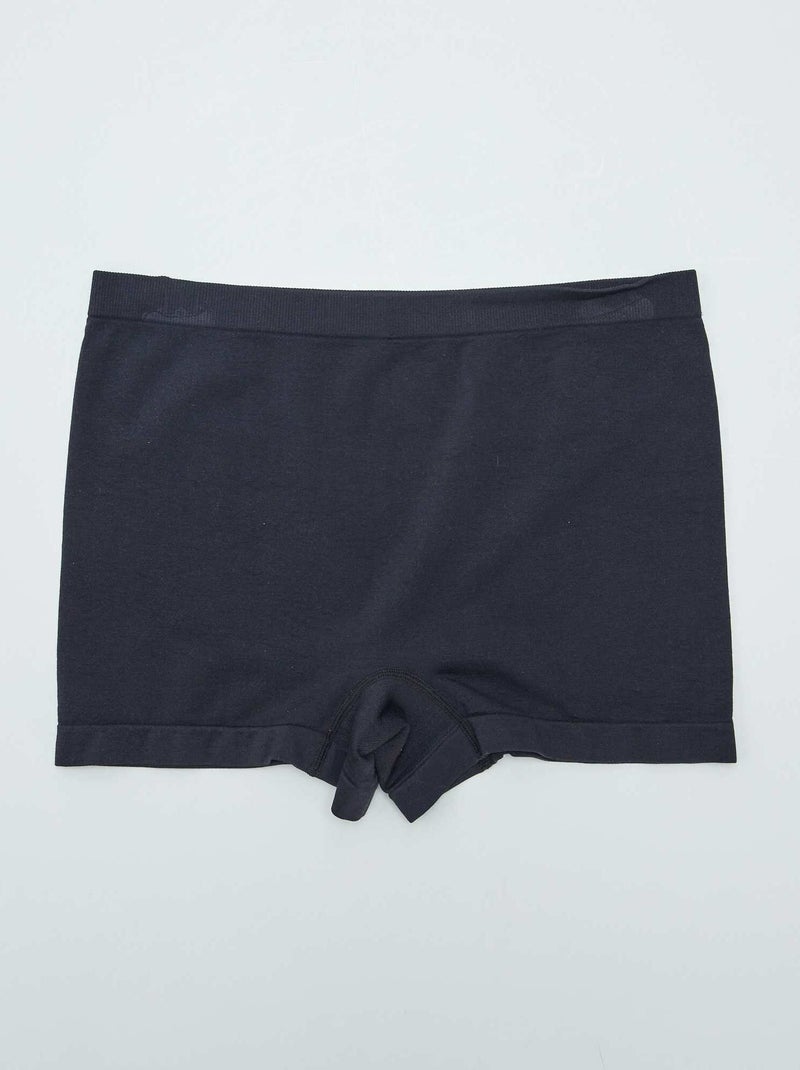 Pack de 2 cuecas shorty sem costura - coleção fácil de vestir Preto - Kiabi