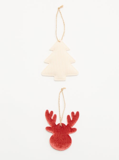 Pack de 2 decorações de Natal em feltro - Kiabi