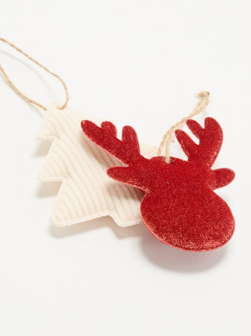 Pack de 2 decorações de Natal em feltro - Kiabi