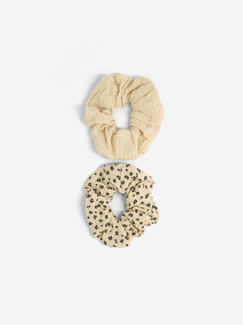 Pack de 2 elásticos de cabelo estampados - Kiabi