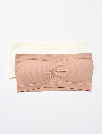 Pack de 2 bandeau em canelado sem costuras