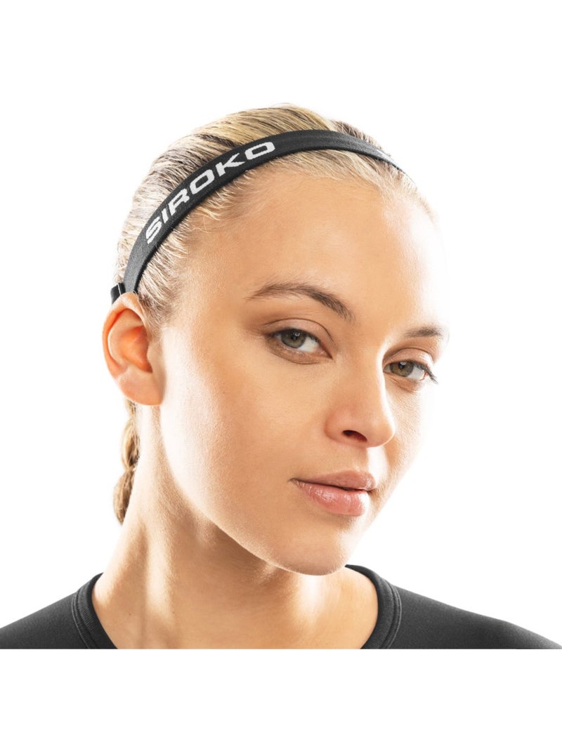 Pack de 2 fitas de cabeça antiderrapantes Preto - Kiabi