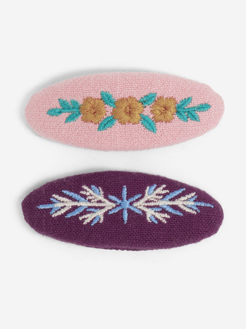 Pack de 2 ganchos de cabelo clic-clac Rosa - Kiabi