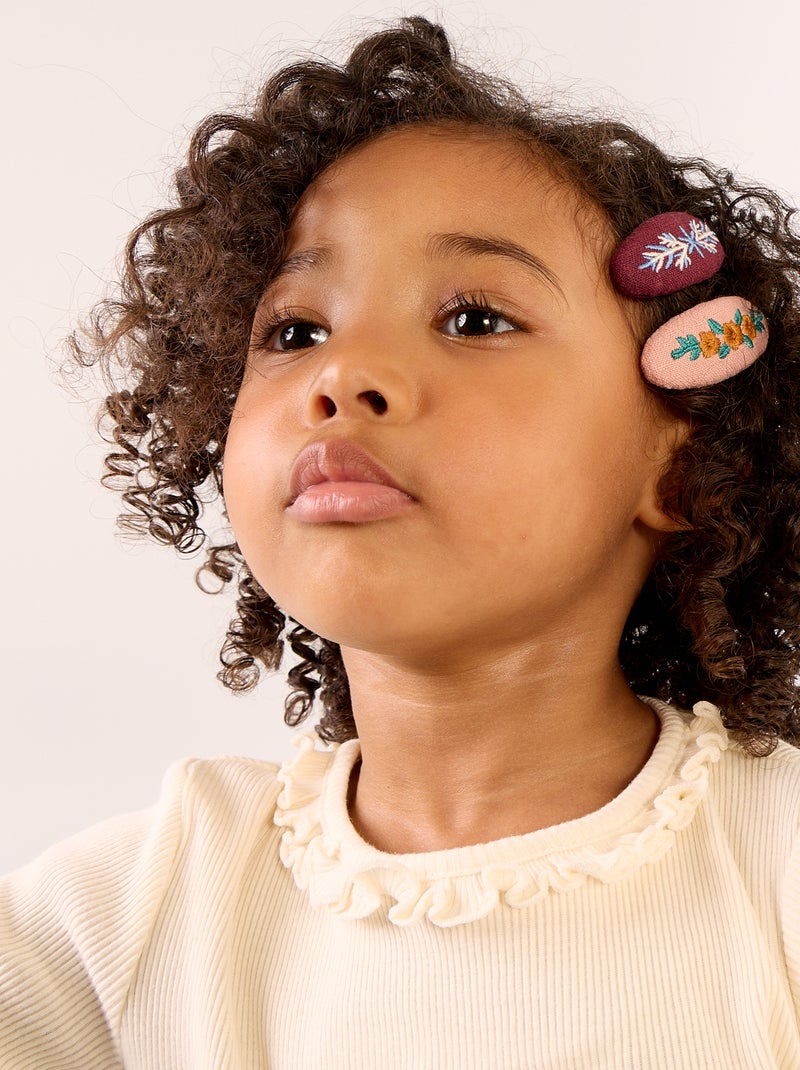 Pack de 2 ganchos de cabelo clic-clac Rosa - Kiabi