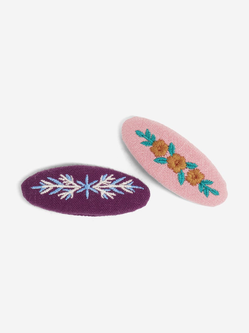 Pack de 2 ganchos de cabelo clic-clac Rosa - Kiabi