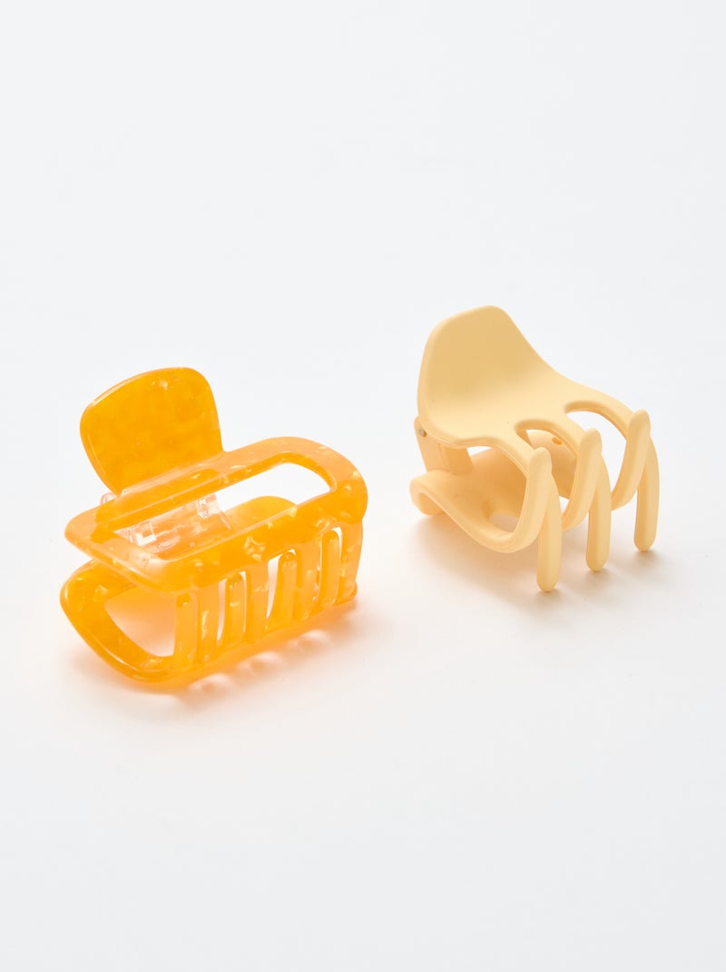 Pack de 2 garras de cabelo fantasia Laranja - Kiabi