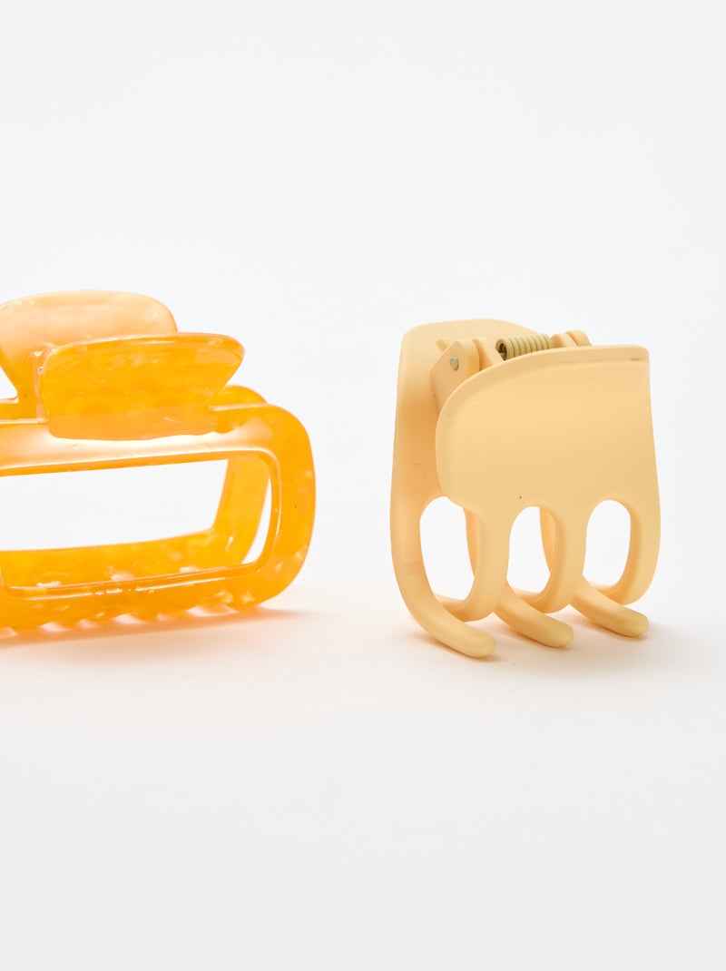 Pack de 2 garras de cabelo fantasia Laranja - Kiabi