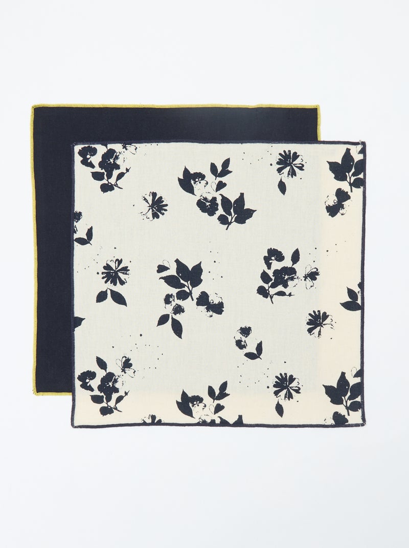 Pack de 2 guardanapos de mesa 40 x 40 cm - Kiabi Home Azul - Kiabi