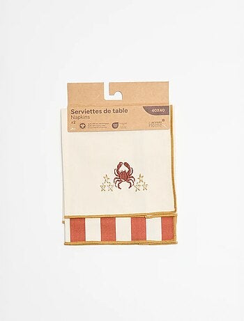 Pack de 2 guardanapos de mesa