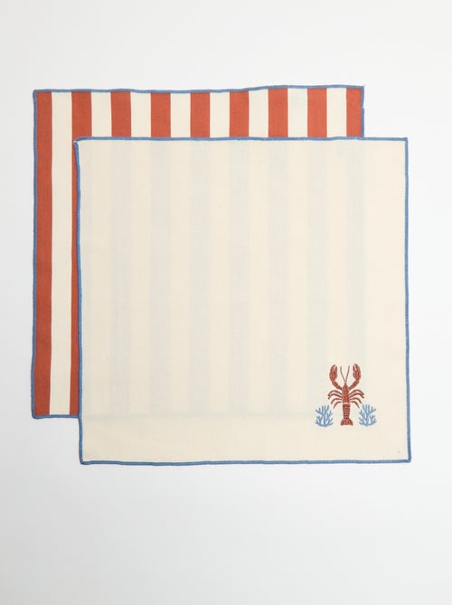 Pack de 2 guardanapos de mesa - Kiabi Pack de 2 guardanapos de mesa - Kiabi