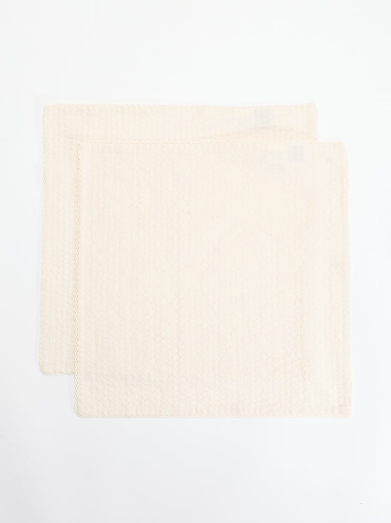 Pack de 2 guardanapos de mesa Bege - Kiabi