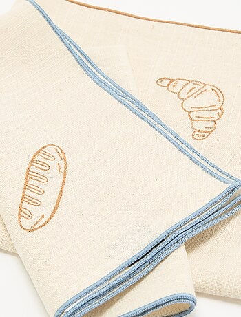 Pack de 2 guardanapos de mesa bordados