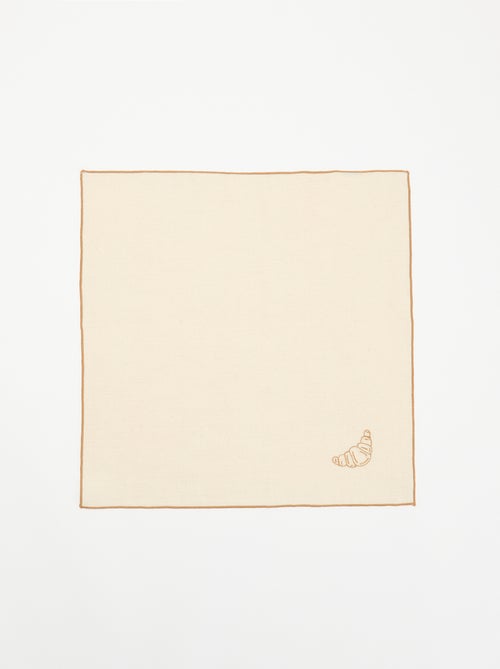 Pack de 2 guardanapos de mesa bordados - Kiabi Pack de 2 guardanapos de mesa bordados - Kiabi