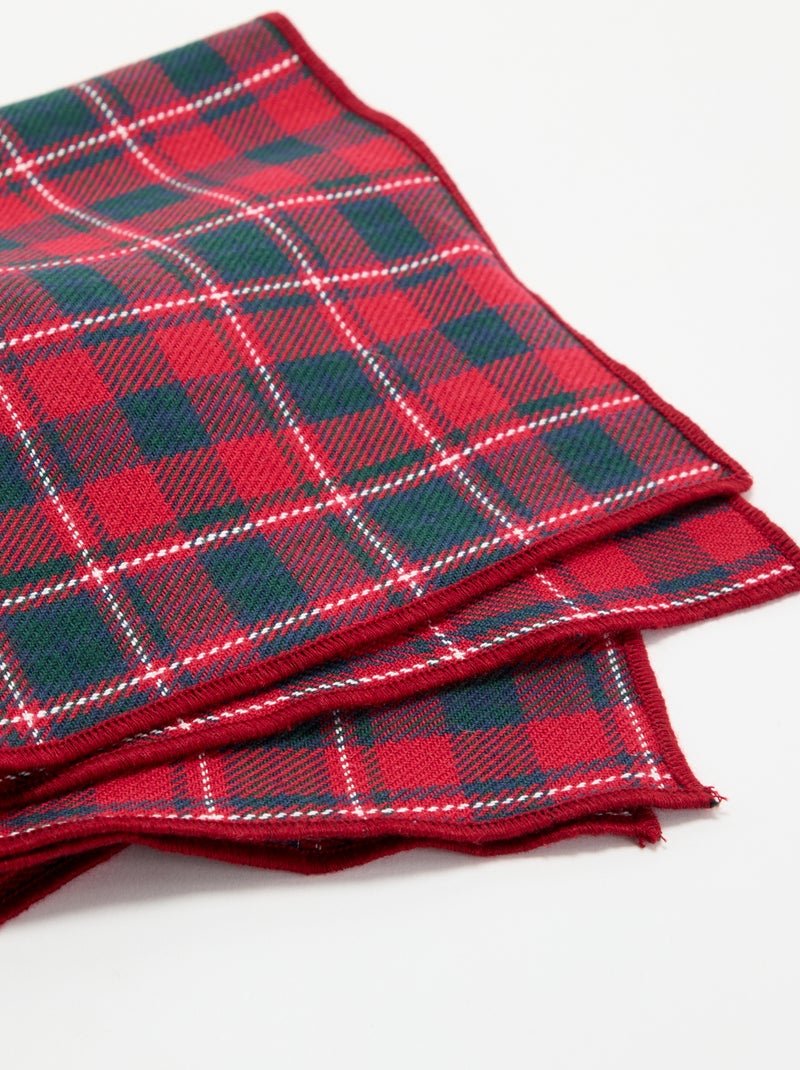 Pack de 2 guardanapos de mesa estampados - KIABI Home Vermelho - Kiabi