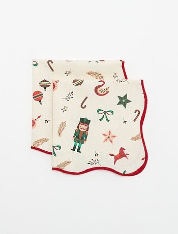 Pack de 2 guardanapos de mesa estampados 'Natal' - KIABI Home