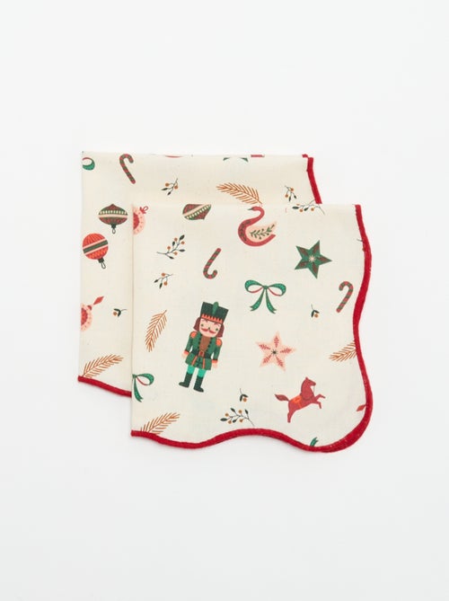 Pack de 2 guardanapos de mesa estampados 'Natal' - KIABI Home - Kiabi Pack de 2 guardanapos de mesa estampados 'Natal' - KIABI Home - Kiabi