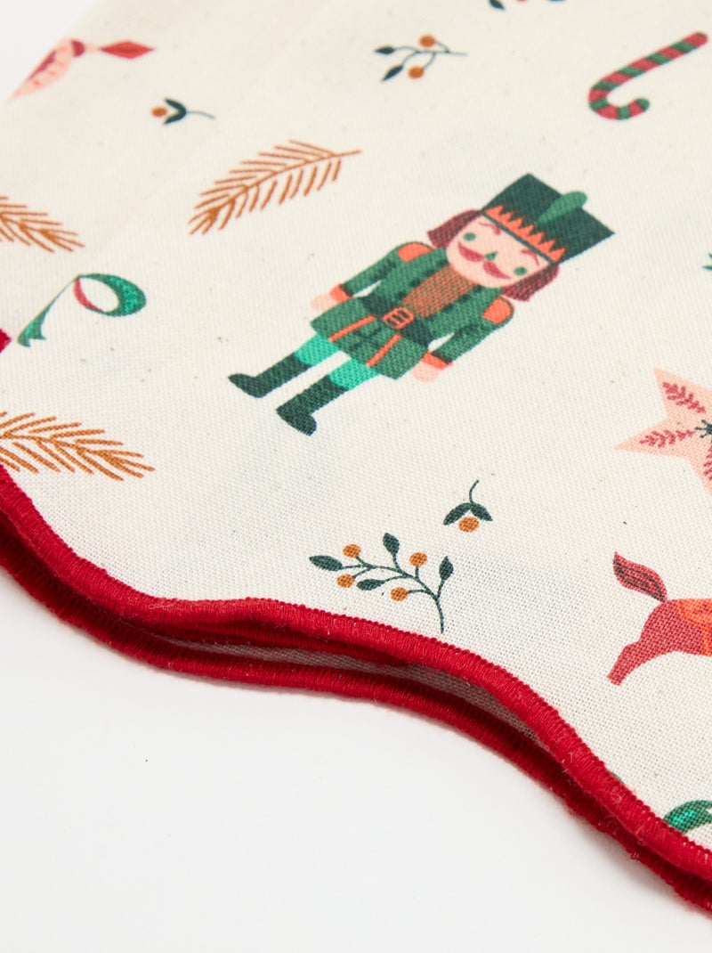 Pack de 2 guardanapos de mesa estampados 'Natal' - KIABI Home Cru - Kiabi