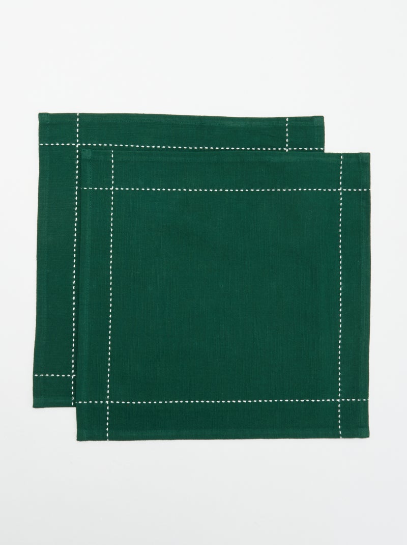 Pack de 2 guardanapos de mesa \'Natal\' - KIABI Home Verde - Kiabi