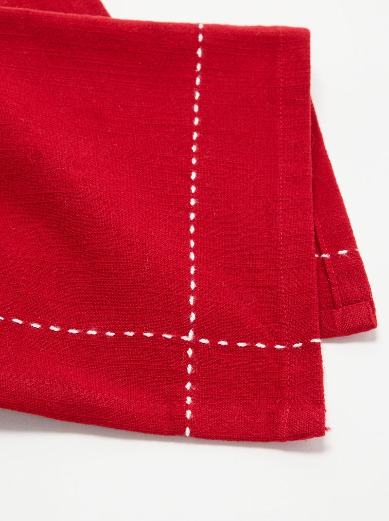 Pack de 2 guardanapos de mesa \'Natal\' - KIABI Home Vermelho - Kiabi
