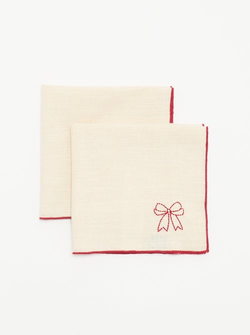 Pack de 2 guardanapos de mesa 'Natal' - Kiabi Pack de 2 guardanapos de mesa 'Natal' - Kiabi