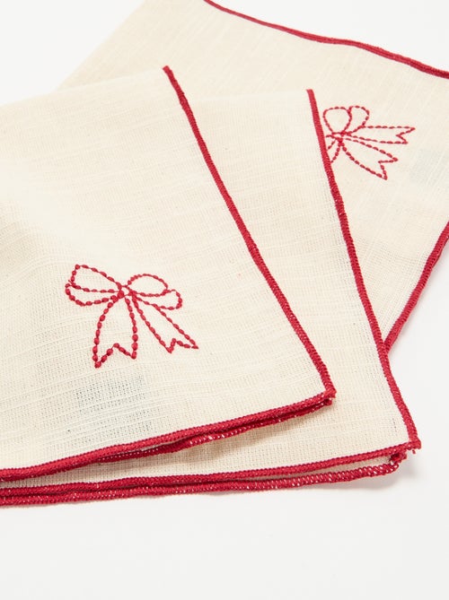 Pack de 2 guardanapos de mesa 'Natal' - Kiabi Pack de 2 guardanapos de mesa 'Natal' - Kiabi