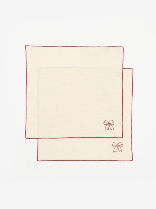 Pack de 2 guardanapos de mesa 'Natal' - Kiabi Pack de 2 guardanapos de mesa 'Natal' - Kiabi
