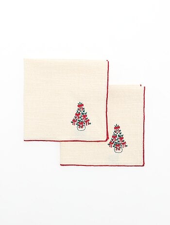 Pack de 2 guardanapos de mesa 'Natal'