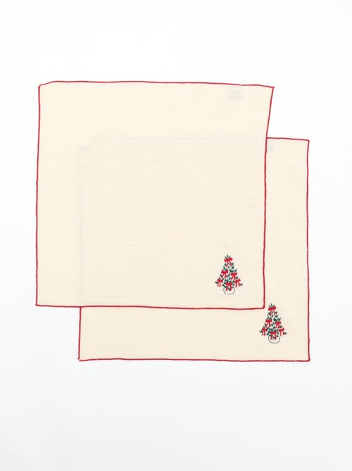 Pack de 2 guardanapos de mesa 'Natal' - Kiabi Pack de 2 guardanapos de mesa 'Natal' - Kiabi