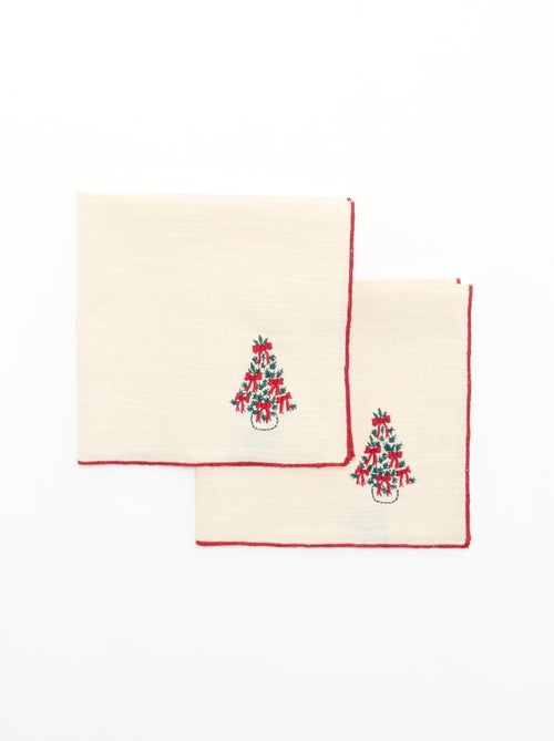 Pack de 2 guardanapos de Natal - KIABI Home - Kiabi