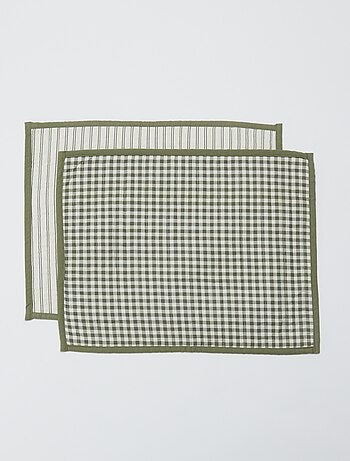 Pack de 2 individuais de mesa 32 x 40 cm com dupla estampagem - Kiabi Home